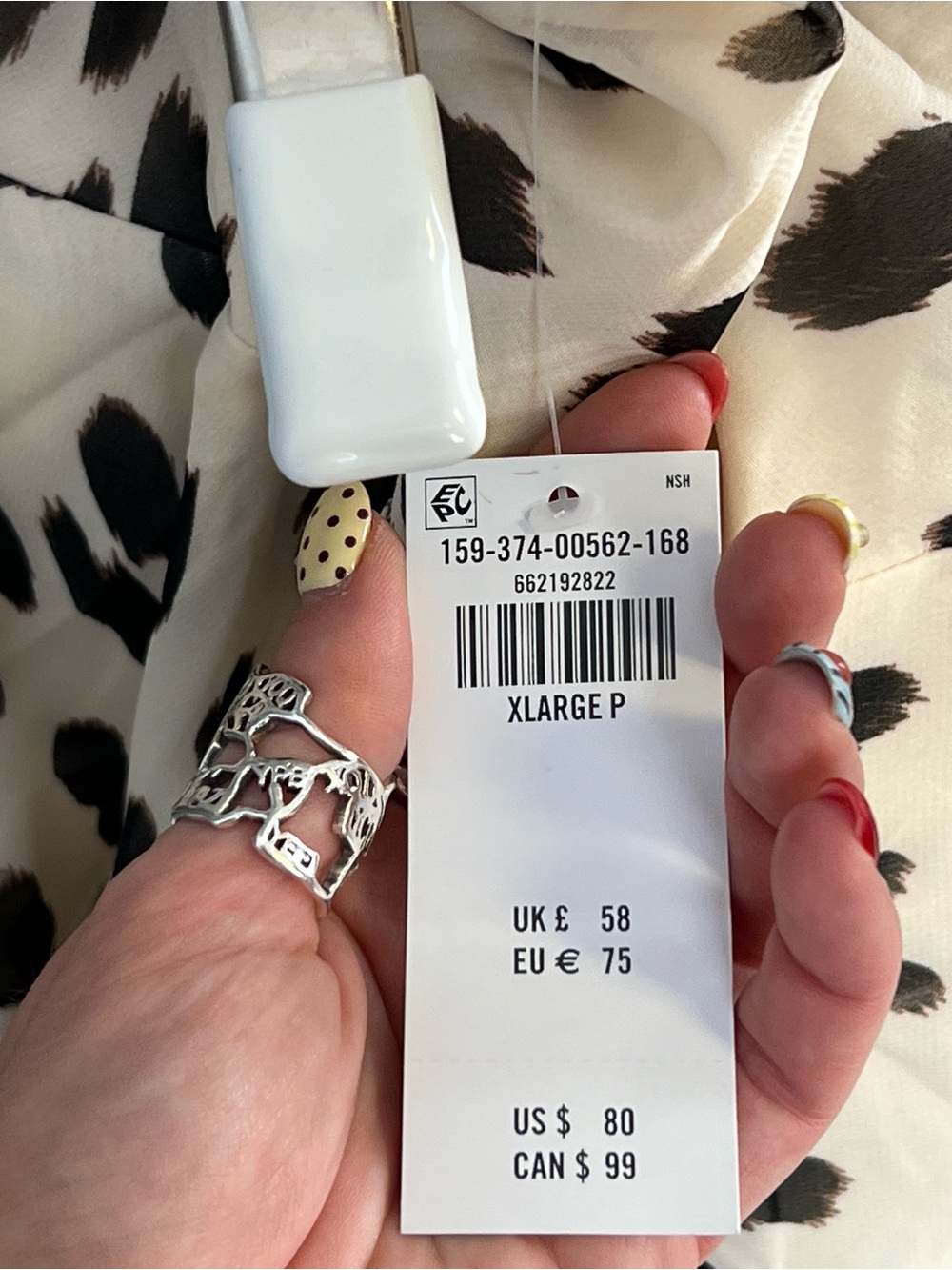 NEW WITH TAGS Abercrombie & Fitch Halter Mini Dress in Cream and Black Cowprint - Picture 5 of 11